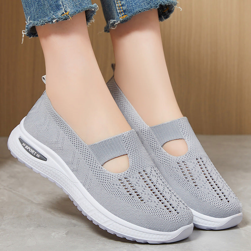 Femme Åndbar Slip-On Fritids-Sneakers med Fleksibel Ventilation Stilla
