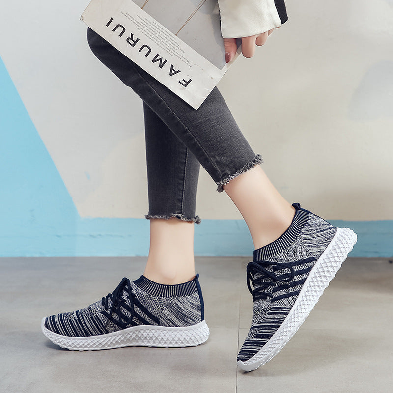 Dame åndbare Slip-On Sneakers med elastisk overdel Stilla