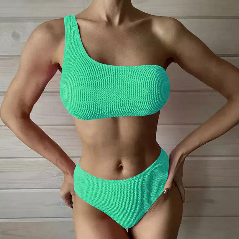 Dame Ensidig Bikini med højskåret snit Skovae