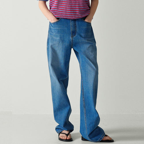 Dame Løst skårne jeans i retro-inspireret stil med høj talje Stilla