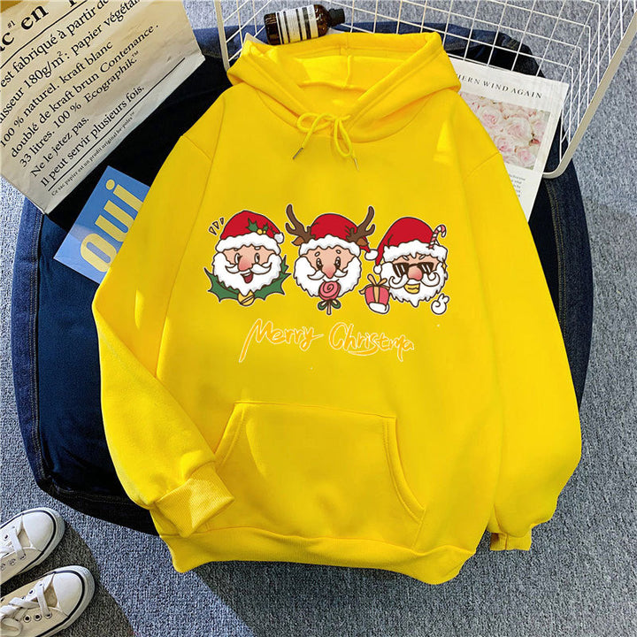 Kvindernes hætte sweatshirt med festligt juletmotiv Skovae