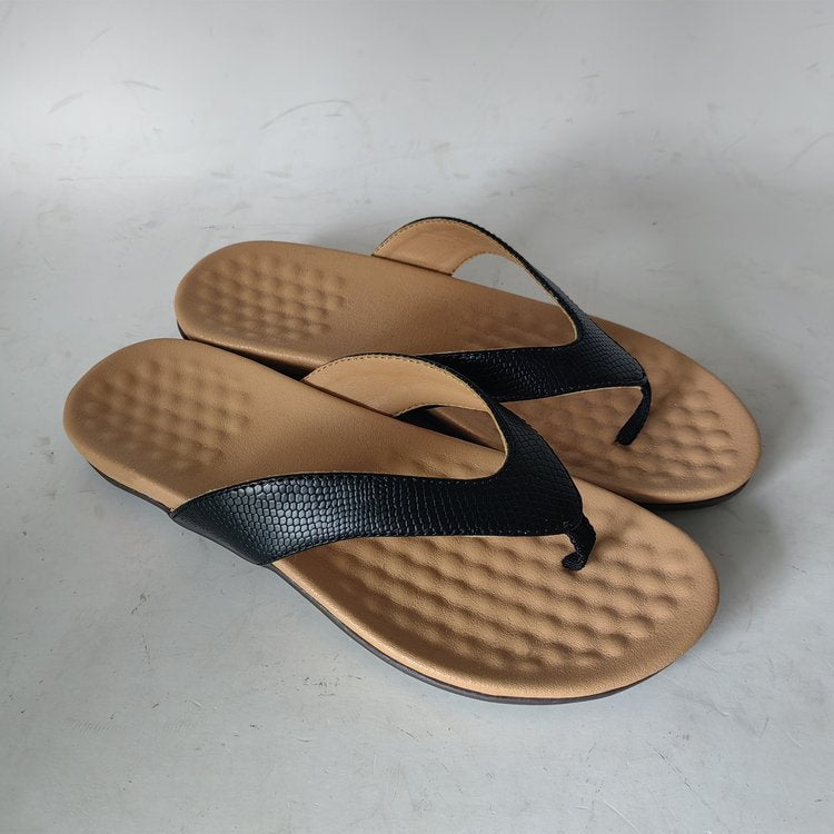 Dame Behagelige Tåsplit Sandaler med struktureret sål Stilla