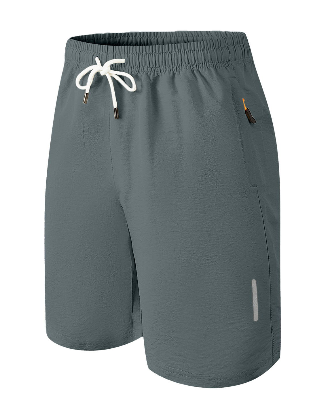 Herrer nan ultralet hurtigtørrende sports- og badshorts med elastisk bund snøre lynlåslomme og reflekterende detalje Skovae