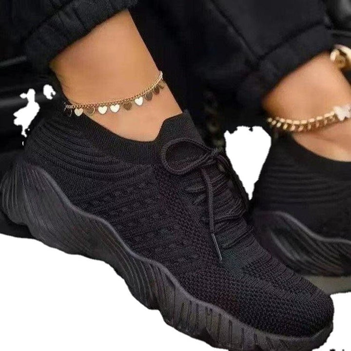 Dame løbe- og sports sneakers med åndbart strik-overmateriale Stilla