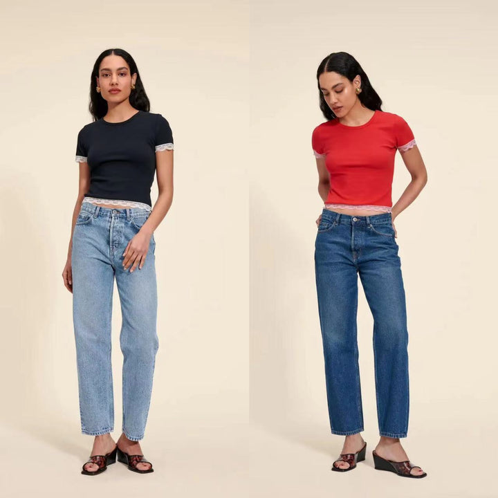 Dame Crop-Top med elegante spidsedele og moderne snit Stilla