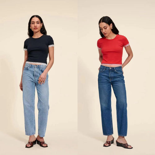 Dame Crop-Top med elegante spidsedele og moderne snit Stilla