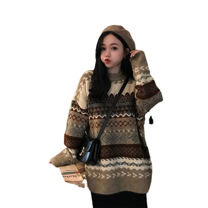 Femme Mønstret Strikpullover Stilla