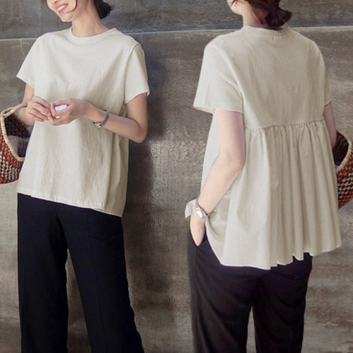 Damer Fritid Peplum T-shirt Stilla