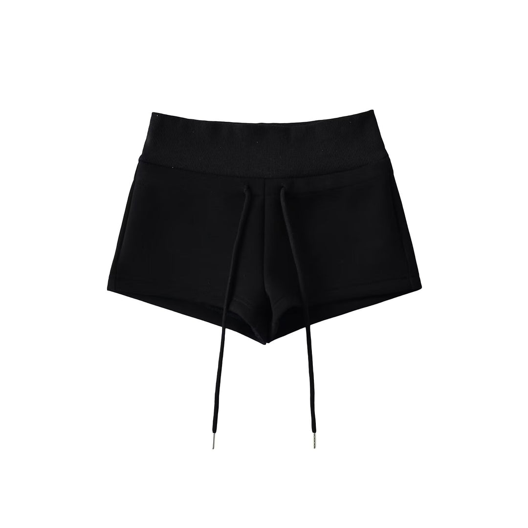 Dame Komfortable Sportshorts med høj talje og praktisk snoretræk Stilla