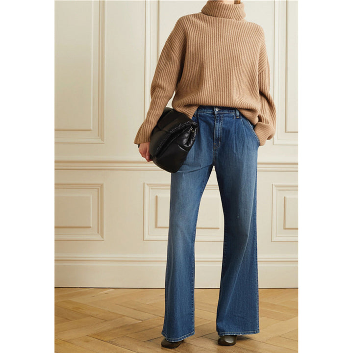 Dame Løst skåret High-Waist Jeans med lav talje og sidelommer Stilla