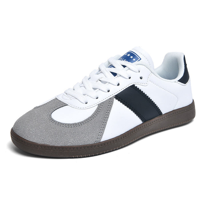 Unisex nan urbaner Tennis-Sneaker med velourslæder-overlays, polstret hælkant og vulkaniseret gummisål Skovae