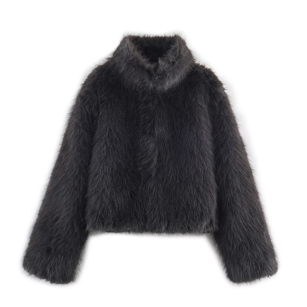 Damer fashionable faux fur jacket Stilla