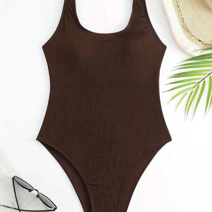Dame swimsuit med elegant rygdetalje Skovae