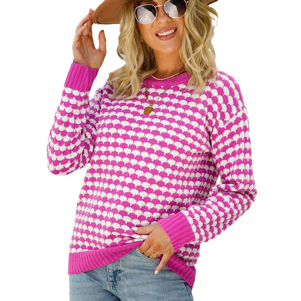 Damer sød sweater med hjerte mønster Stilla