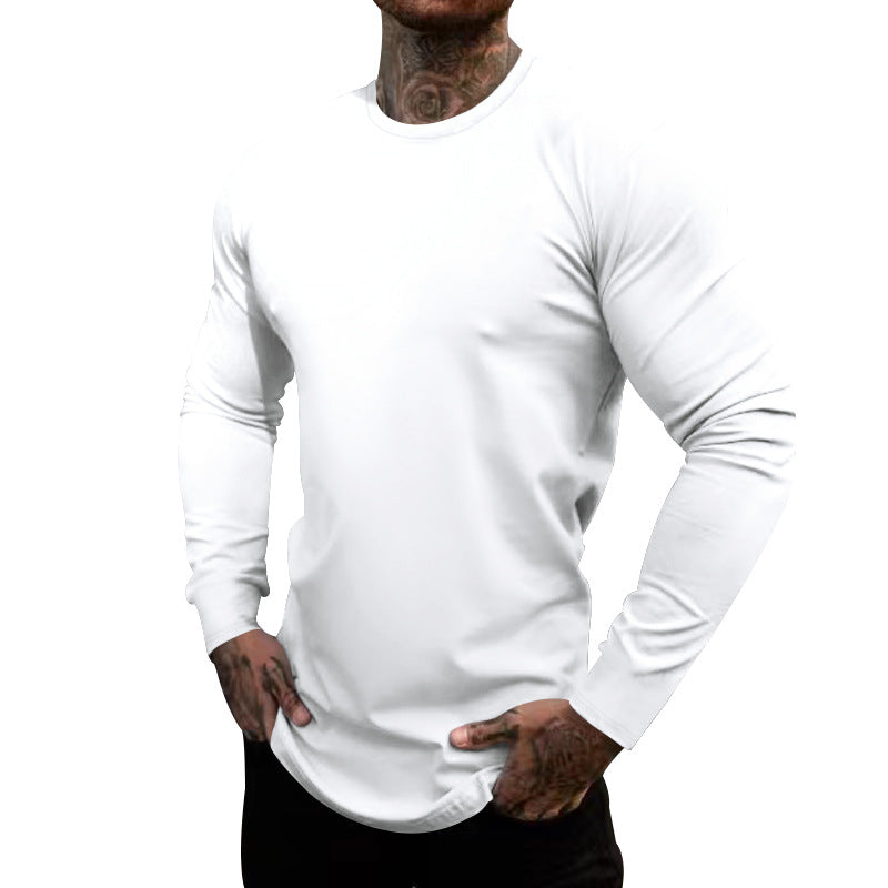 Herre langærmet T-shirt lavet af åndbart materiale med tætsiddende pasform Stilla
