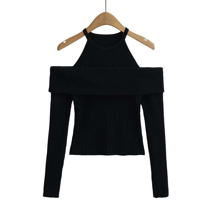 Dame off-shoulder strikoverdel med raffineret design og elegant snit Stilla