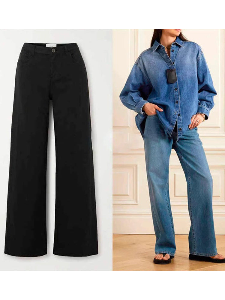 Dame løst skåret denim-jeans med høj talje og afslappet pasform Stilla