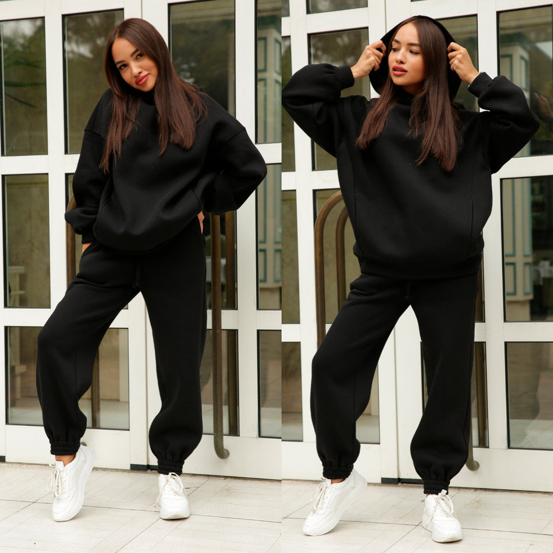 Dame Sporty Hoodie og Joggingbukser Sæt Stilla