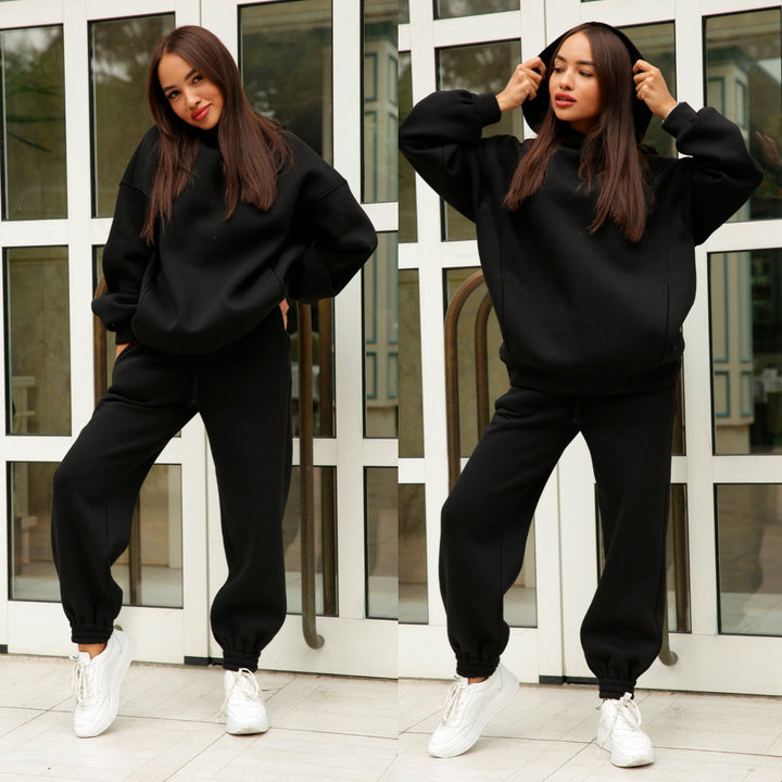 Dame Sporty Hoodie og Joggingbukser Sæt Stilla