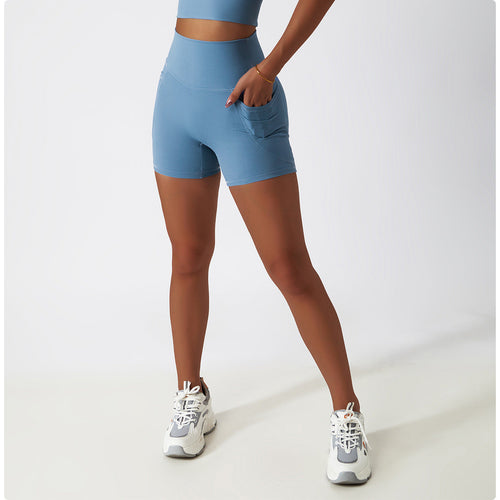 Stilla | Ice Silk Nude Feel Sport Shorts Hurtigttørrende Slim Yoga Bukser