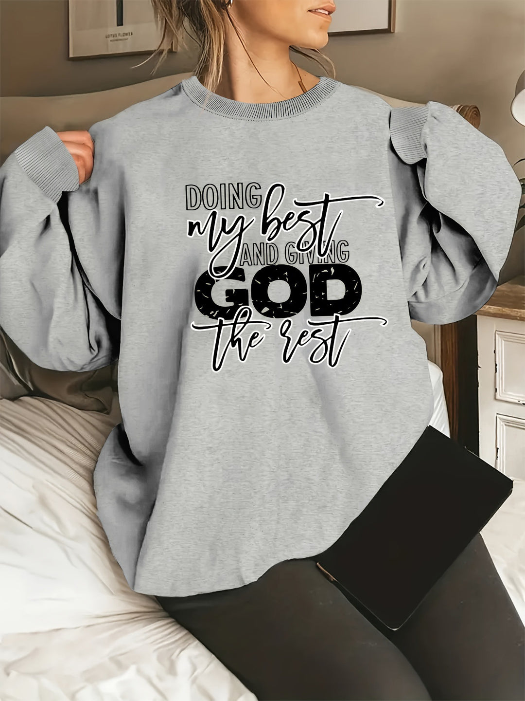 Kvinders sweater med personliggjort motiv Stilla