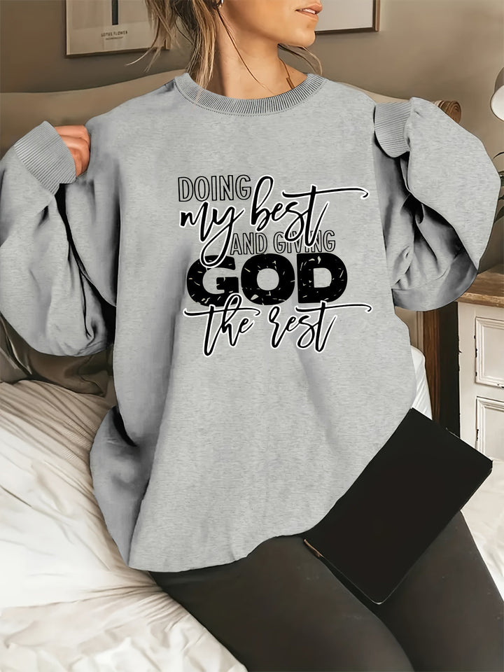 Kvinders sweater med personliggjort motiv Stilla