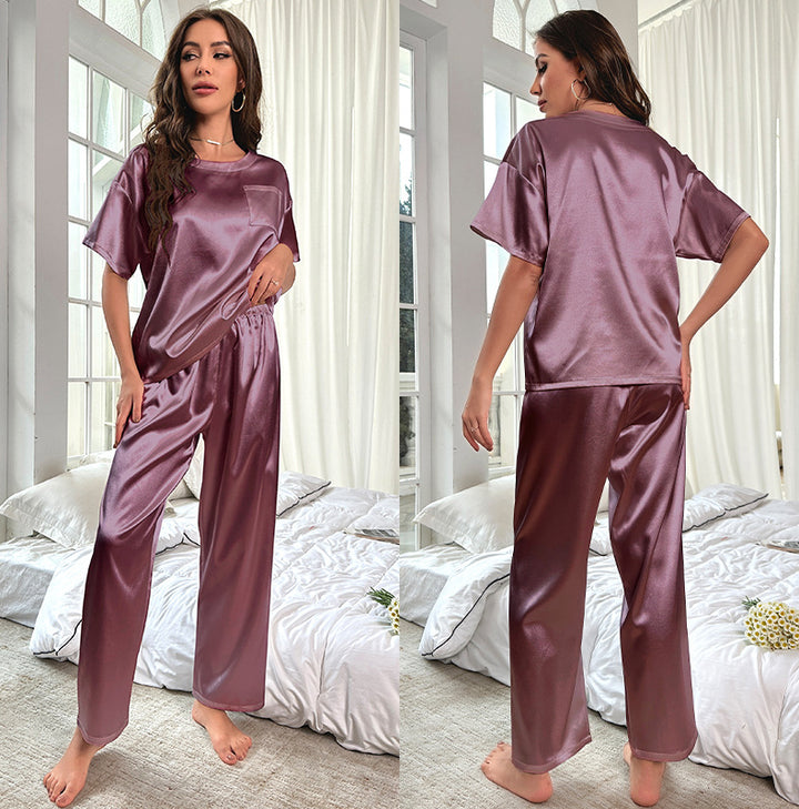 Dame pyjamasæt i høj kvalitet satin Stilla
