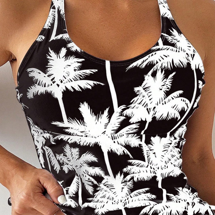 Dame Sports Tankini-sæt med justerbare sidesnore Skovae