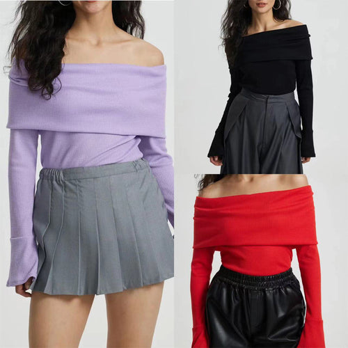 Dame Off-Shoulder Langærmet shirt med løs pasform Stilla