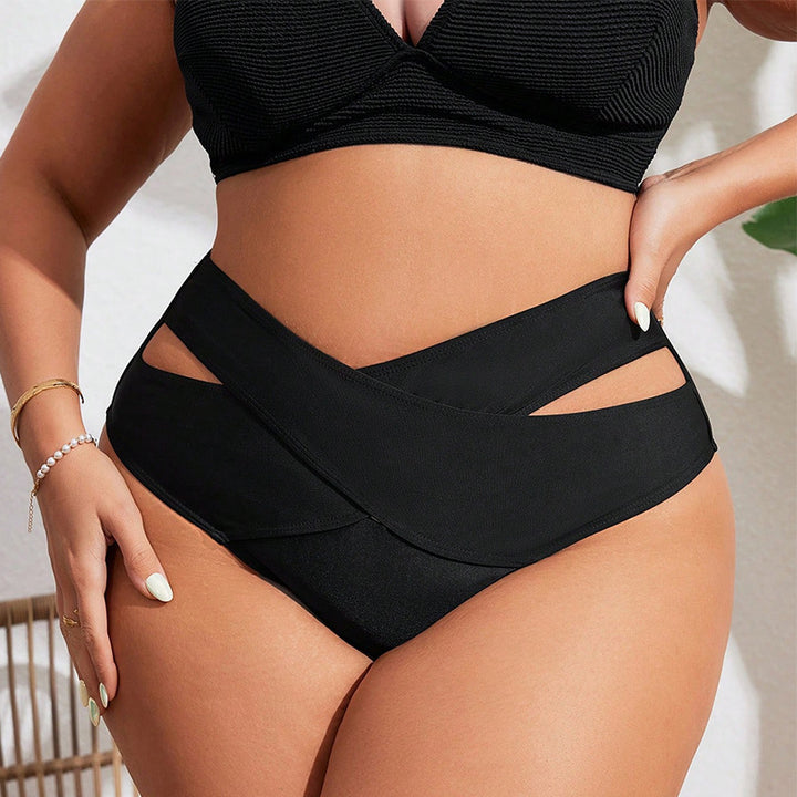 Dame High-Waist Bikiniunderdel med innovative cut-out-detaljer Skovae