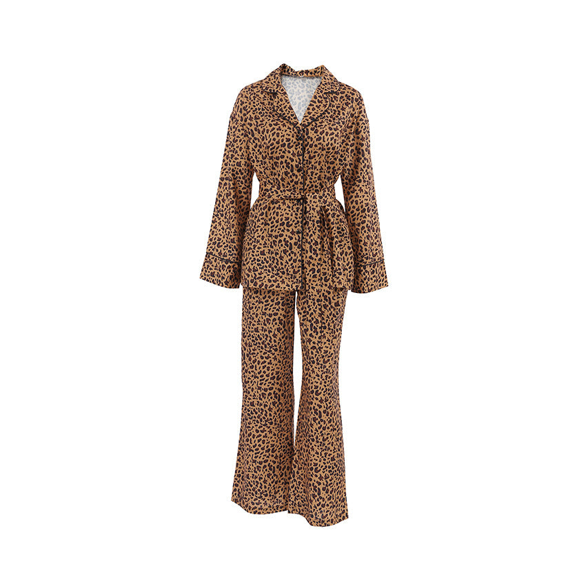 Dame Kimono-robe med moderne leopardmønster Stilla