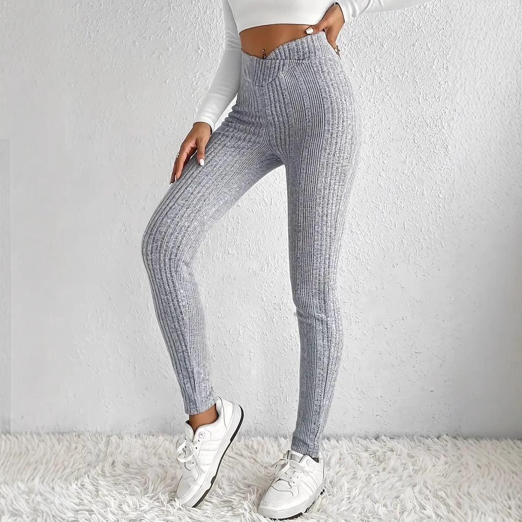 Høj talje ribbede leggings til kvinder Stilla