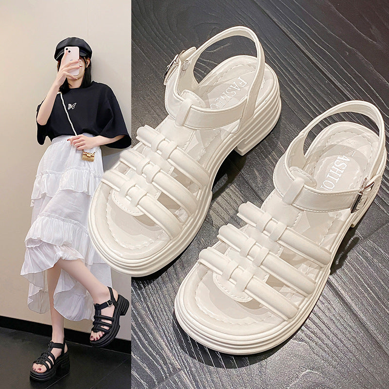 Dame Chunky Platform Rem Sandaler Stilla