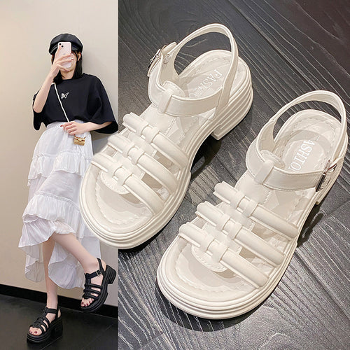 Dame Chunky Platform Rem Sandaler Stilla