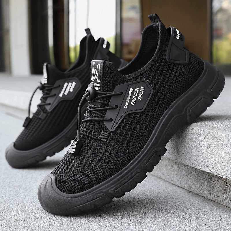 Herrer Sporty Sneakers med åndbart strikdesign og stødabsorberende sål Stilla