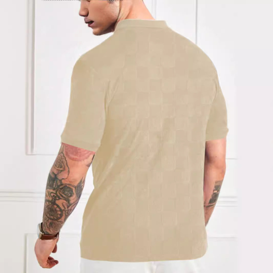 Herrer polo skjorte med struktureret design og fashionable knapper Stilla