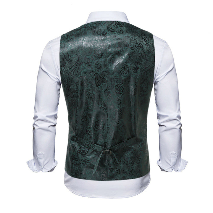 Herrer elegante blomsterprintvest Stilla