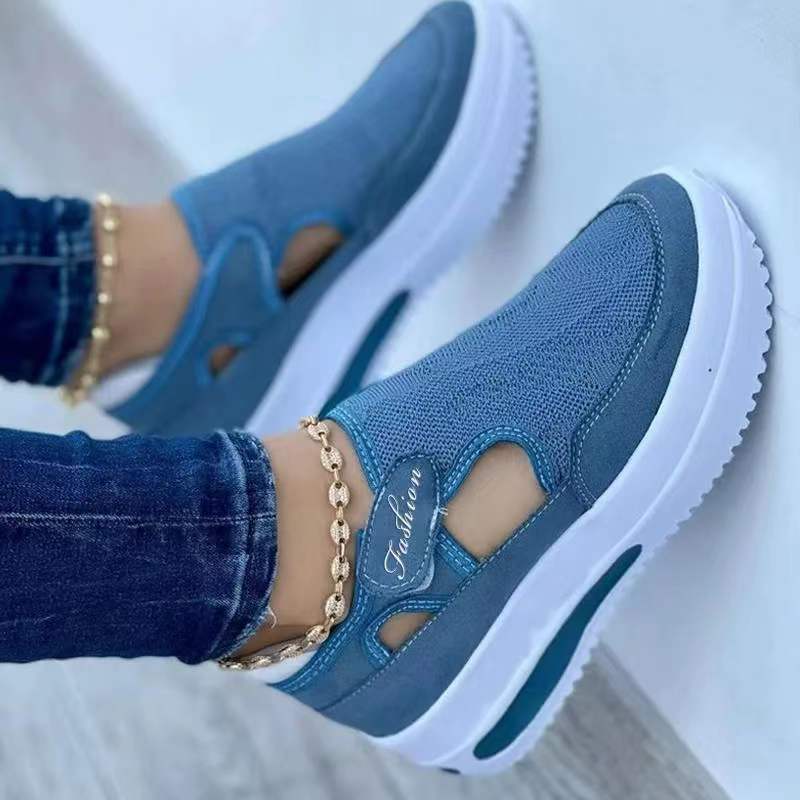 Dame Slip-On Sneakers med åndbart mesh-overmateriale og ergonomisk sål Stilla