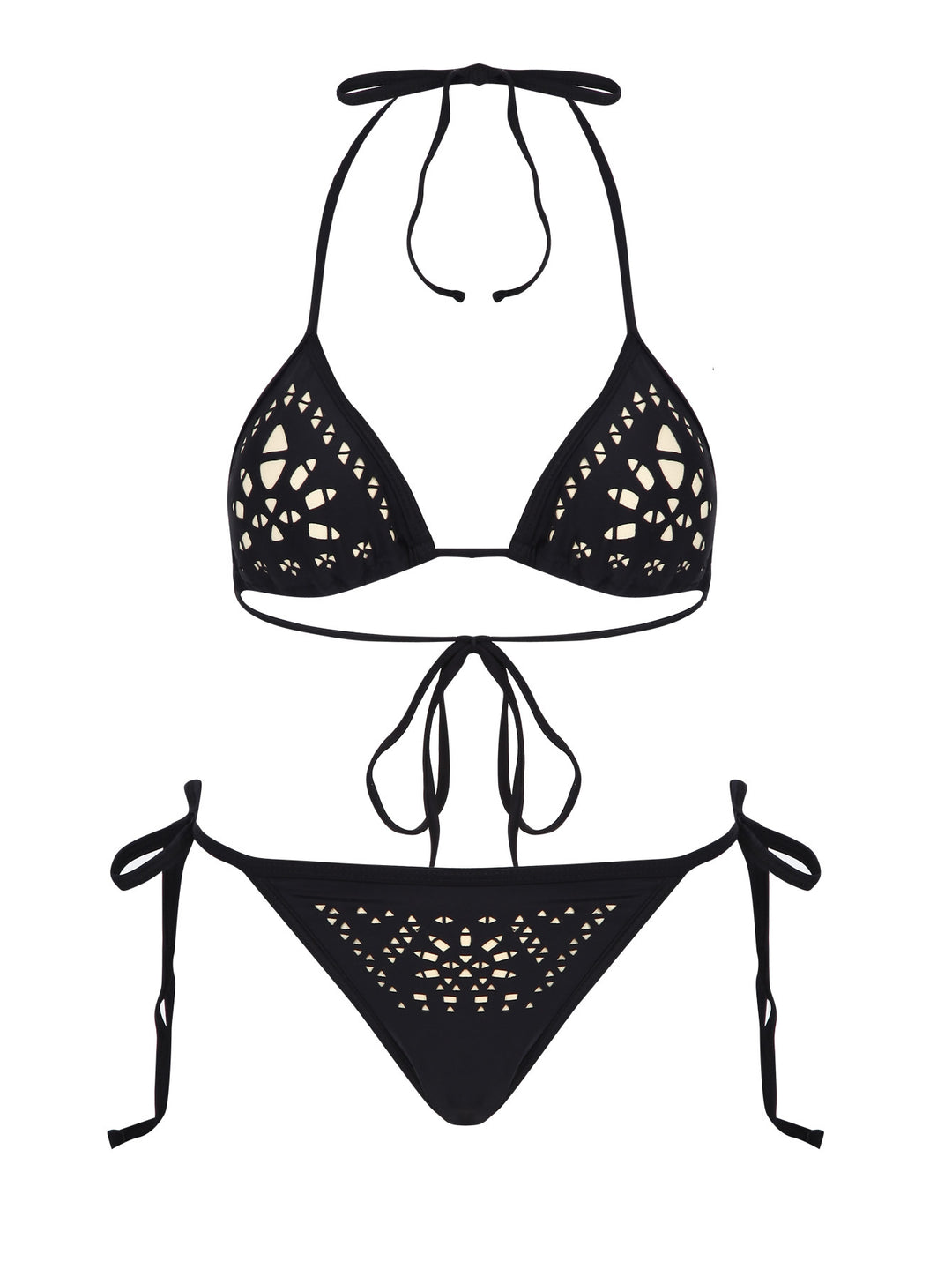 Dame bikini-sæt med elegante cut-out-detaljer og justerbare bånd Skovae