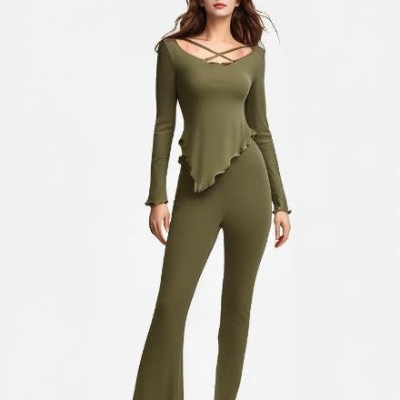 Dame Elegant og komfortabelt to-delt outfit Stilla