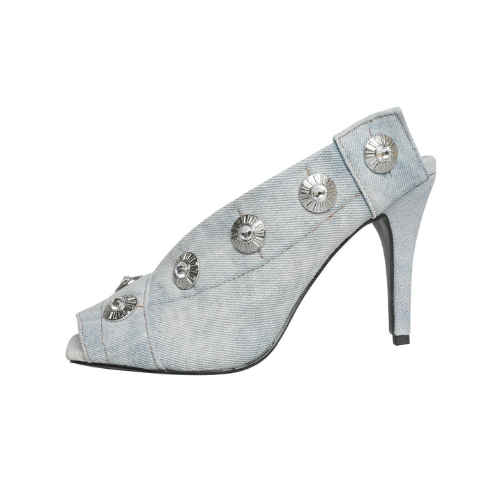 Femme Cut-Out Peeptoe Slingback-Højhælede med dekorative nitter Stilla