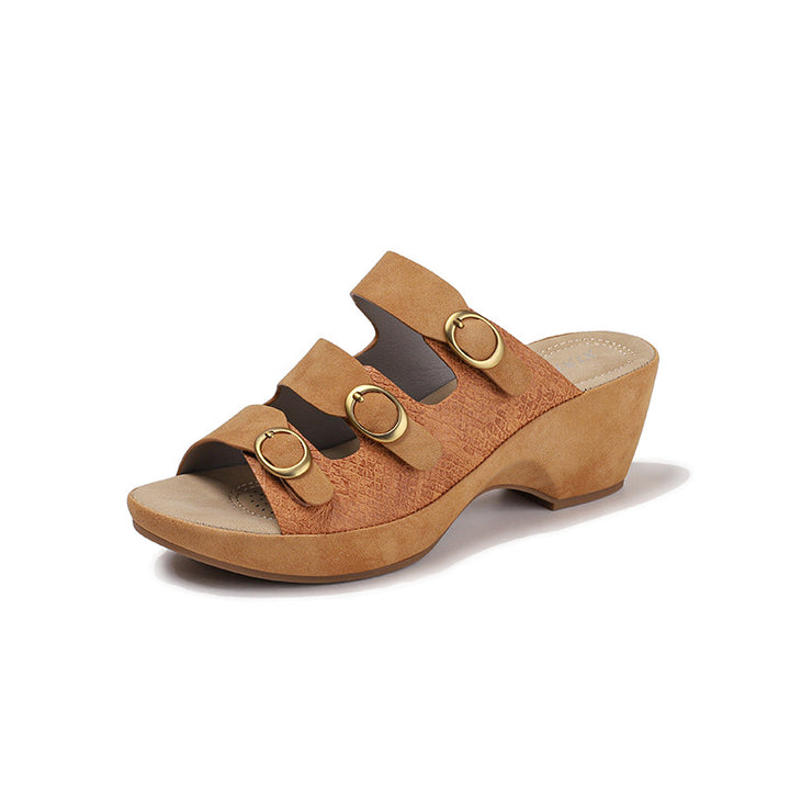 Dame Wedge-sandaler med luksuriøse remme og fashionable accenter Stilla