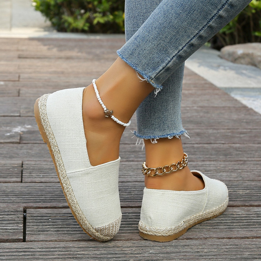 Dame Espadrillos med holdbar jute-sål og enkelt design Stilla