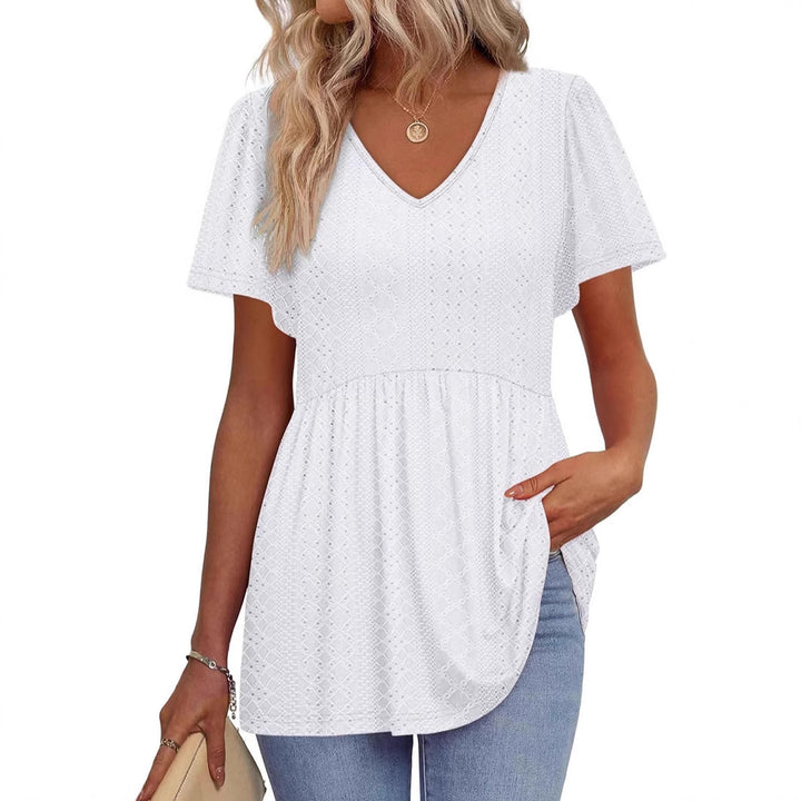 Dame struktureret Peplum Top Stilla