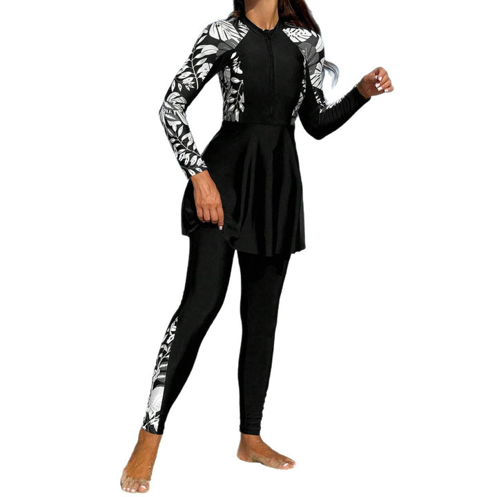 Dame Longsleeve Rashguard med Skirt Skovae