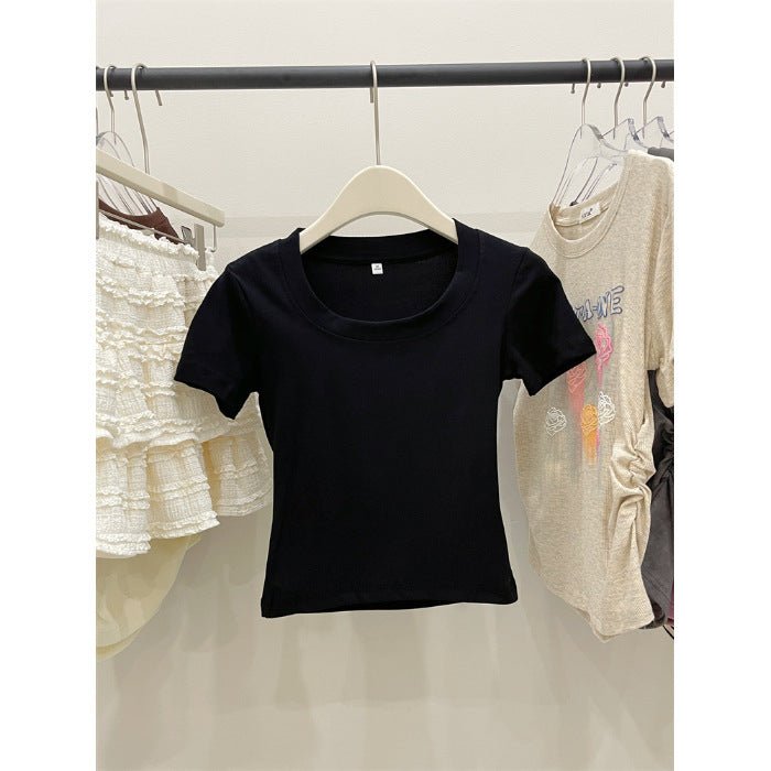 Femme Kortærmet Rundhalset Bomulds T-shirt Stilla