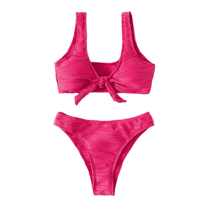 Dame Sporty bikini med knudedesign og høj komfort Skovae