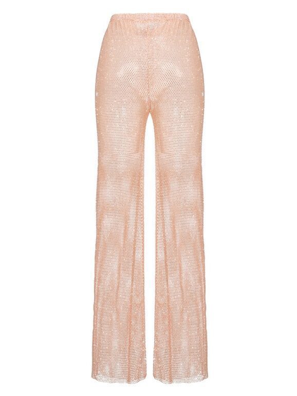 Dame Elegant Langærmet bodystocking med dyb Rundhalset udskæring og kontrasterende detaljer Stilla