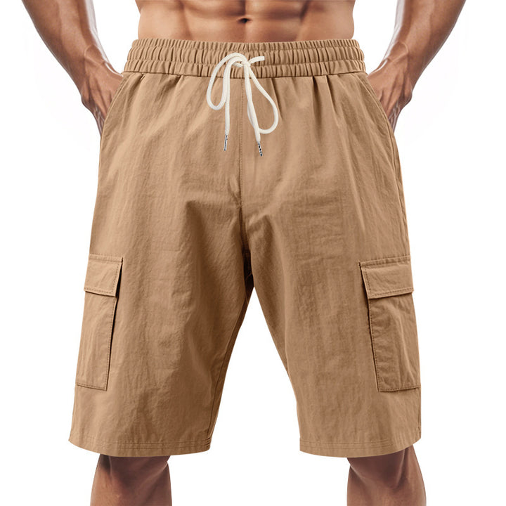 Herren nan teknisk cargo shorts med elastisk tunnelstræk, sikre klaplommer og hurtigttørrende funktionsmateriale Skovae