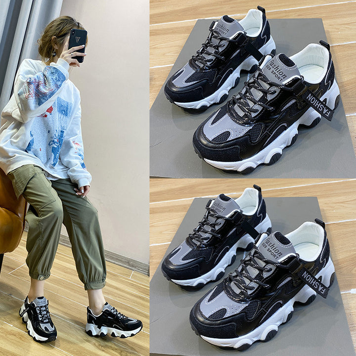 Damer Sporty Chunky Sneakers med moderne snørebånd og støddæmpende sål Stilla